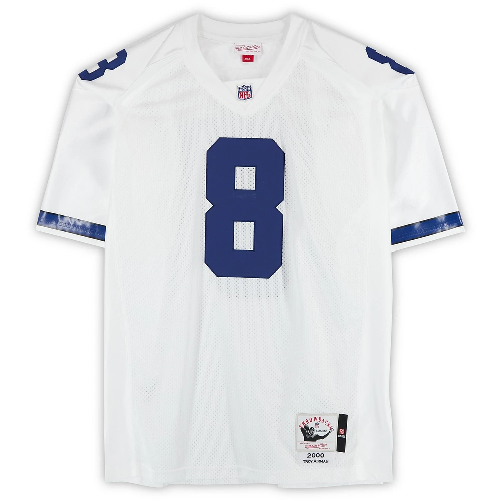 Troy Aikman Dallas Cowboys Autographed 2000 Mitchell & Ness White Authentic Jersey 
