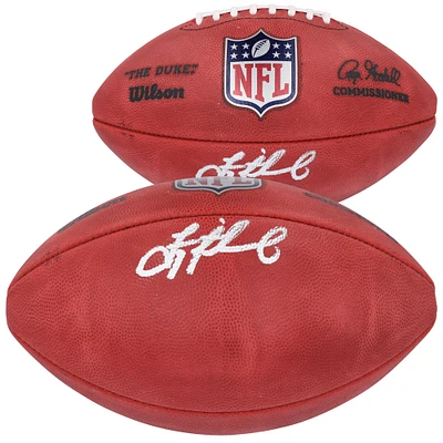 Troy Aikman Dallas Cowboys Ballon de football Duke en couleur autographié