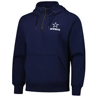 Unisex Dunbrooke  Navy Dallas Cowboys Defender Quarter-Zip Hoodie