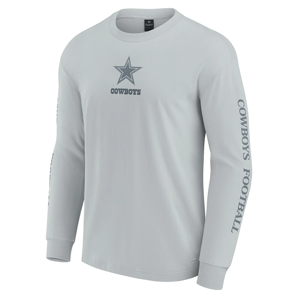 T-shirt unisexe à manches longues Fanatics gris Dallas Cowboys Elements Strive