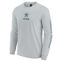 T-shirt unisexe à manches longues Fanatics gris Dallas Cowboys Elements Strive