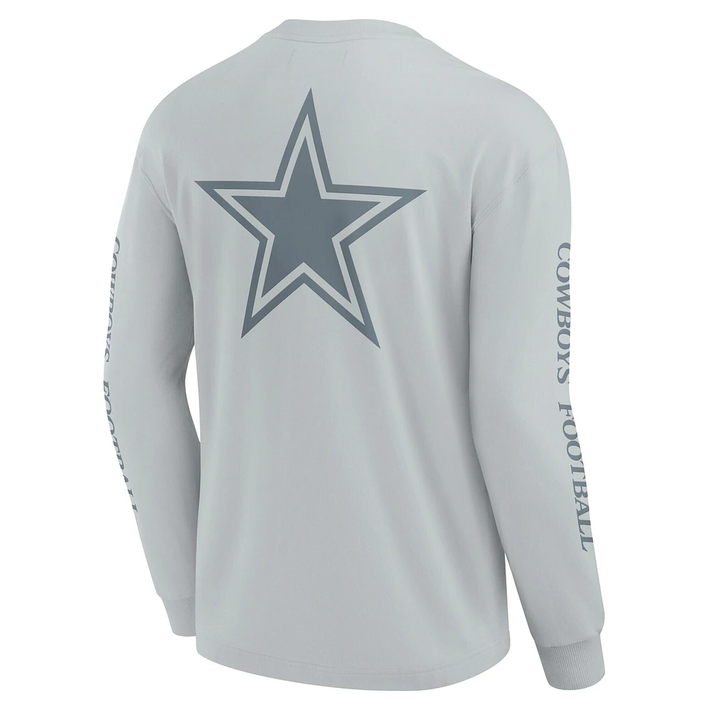 T-shirt unisexe à manches longues Fanatics gris Dallas Cowboys Elements Strive