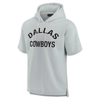 Sweat à capuche unisexe Fanatics gris Dallas Cowboys Elements en polaire super douce manches courtes