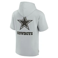 Sweat à capuche unisexe Fanatics gris Dallas Cowboys Elements en polaire super douce manches courtes