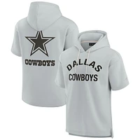 Unisex Fanatics Gray Dallas Cowboys Elements Super Soft Fleece Short Sleeve Pullover Hoodie