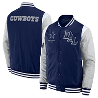 Veste unisexe Fanatics bleu marine Dallas Cowboys Elements Elite à boutons-pression