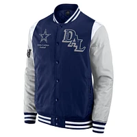 Veste unisexe Fanatics bleu marine Dallas Cowboys Elements Elite à boutons-pression