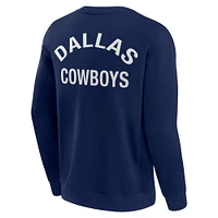 Sweat-shirt unisexe fanatiques bleu marine Dallas Cowboys super doux