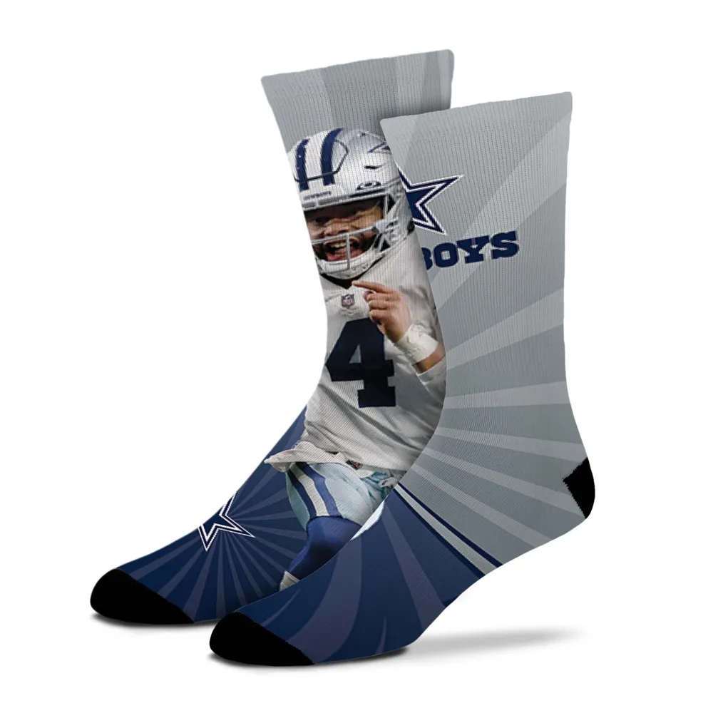 Lids Dak Prescott Dallas Cowboys For Bare Feet Unisex Record Breaker Player  Crew Socks