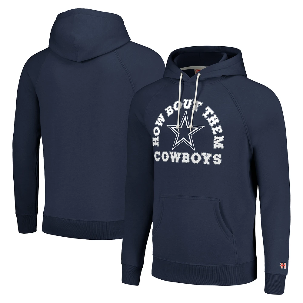 Sweat à capuche pour hommes Homage Navy Dallas Cowboys How 'Bout Them Hyperlocal Raglan