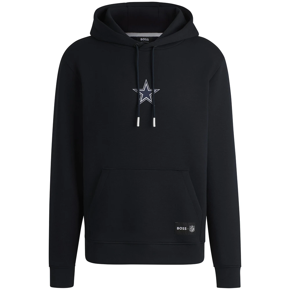 Sweat à capuche unisexe bleu marine Woodson Tri-Blend des Cowboys de Dallas Hugo Boss