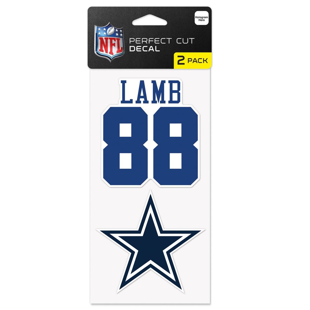 WinCraft CeeDee Lamb Dallas Cowboys Perfect Cut 2-Pack Player - Decal Set