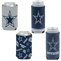 WinCraft Dallas Cowboys 4-Pack 12oz. Can & Slim Can Cooler Set