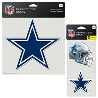 WinCraft Dallas Cowboys Three-Pack Perfect Cut Decal Sheet