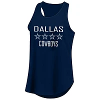 Women's Fanatics Micah Parsons Navy Dallas Cowboys Plus Name & Number Tank Top
