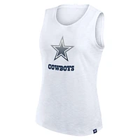 Women's Fanatics  White Dallas Cowboys Slub Tank Top