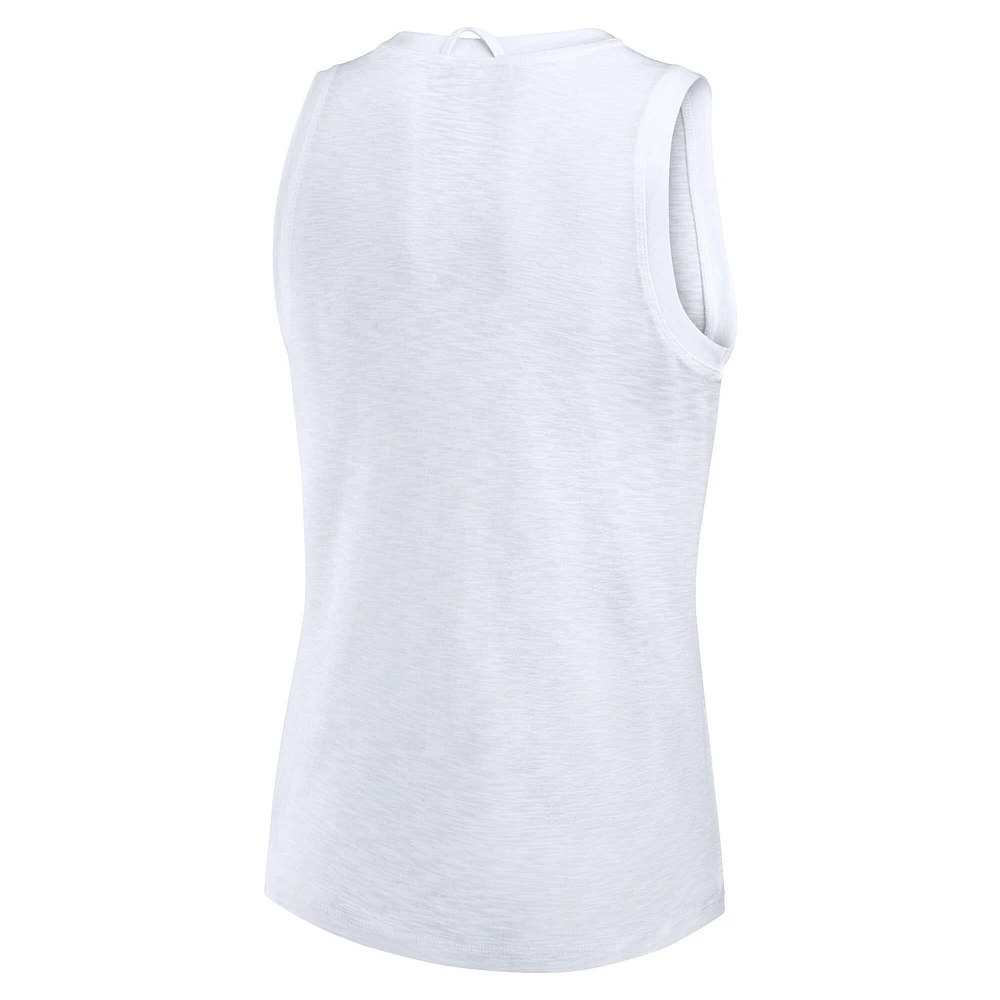 Women's Fanatics  White Dallas Cowboys Slub Tank Top