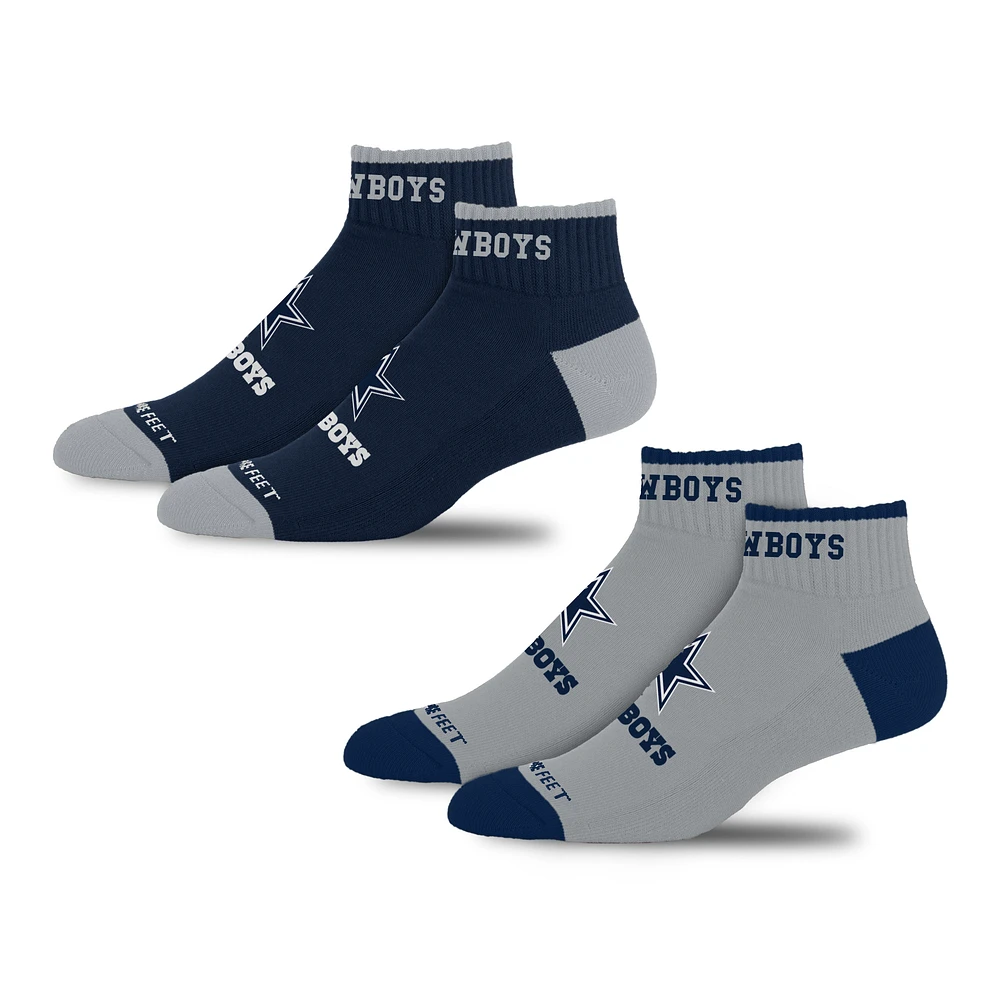 Women's For Bare Feet  Dallas Cowboys Tailswoop 2-Pack Socks Set