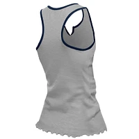 Débardeur tri-mélange à ourlet ondulé et col cranté pour femme New Era Silver Dallas Cowboys