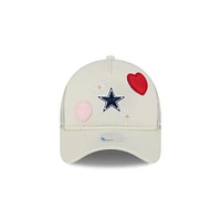 Women's New Era  Stone Dallas Cowboys All Love 9FORTY Adjustable Trucker Hat