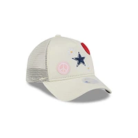 Women's New Era  Stone Dallas Cowboys All Love 9FORTY Adjustable Trucker Hat