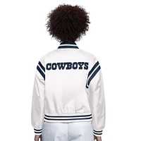 V103046 VESTE VARSITY EN VACHE AVEC COMPTE COMPLET BLANC JACLAD 250520023