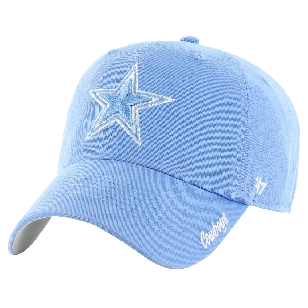 Women's '47 Blue Dallas Cowboys Luminance Cheer Clean Up Adjustable Hat