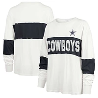 T-shirt à manches longues pour femme Dallas Cowboys Clubhouse Pride Taylor '47 Cream