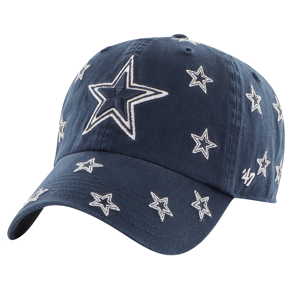 Women's '47 Navy Dallas Cowboys Confetti Clean Up Adjustable Hat