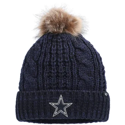 Bonnet tricoté à revers Meeko '47 bleu marine pour femme des Dallas Cowboys