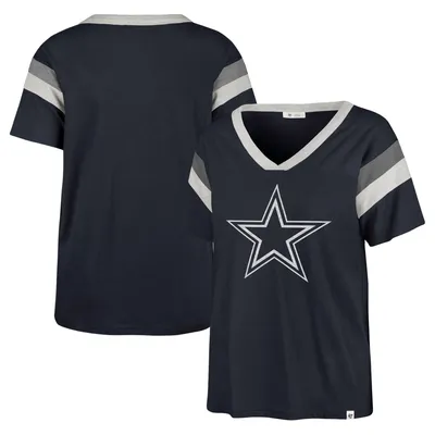 Dallas Cowboys '47 Women's Phoenix V-Neck T-Shirt - Navy