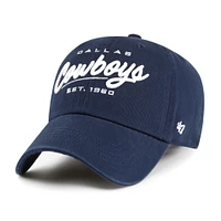 Casquette réglable '47 Dallas Cowboys Sidney Clean Up pour femme, bleu marine