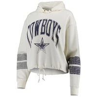 Women's '47 Oatmeal Dallas Cowboys Harper Pullover Hoodie