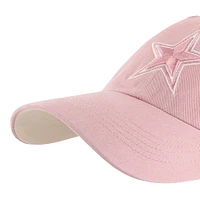 Women's '47  Pink Dallas Cowboys Ballpark Cheer Dusty Rose Clean Up Adjustable Hat