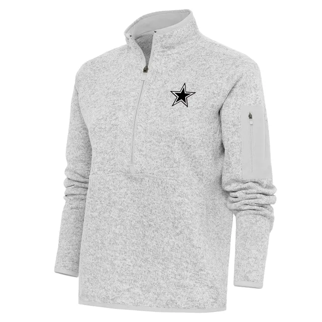 Dallas Cowboys Columbia Harborside Fleece Quarter-Zip Jacket - Gray