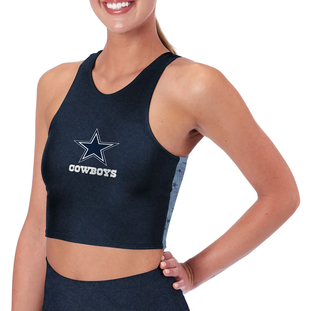 Lids Dallas Cowboys Certo Women's High Neck Midi Bra - Navy