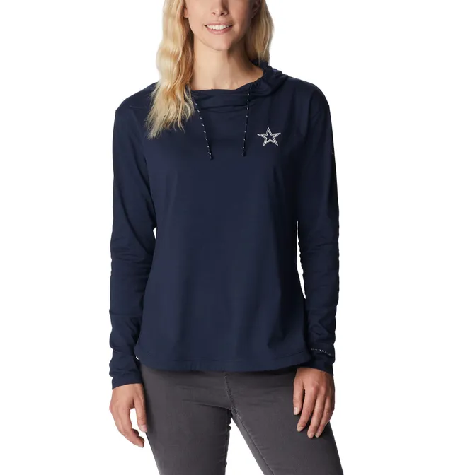 Women's Columbia Gray Dallas Cowboys Tamiami Omni-Shade Pullover Hoodie