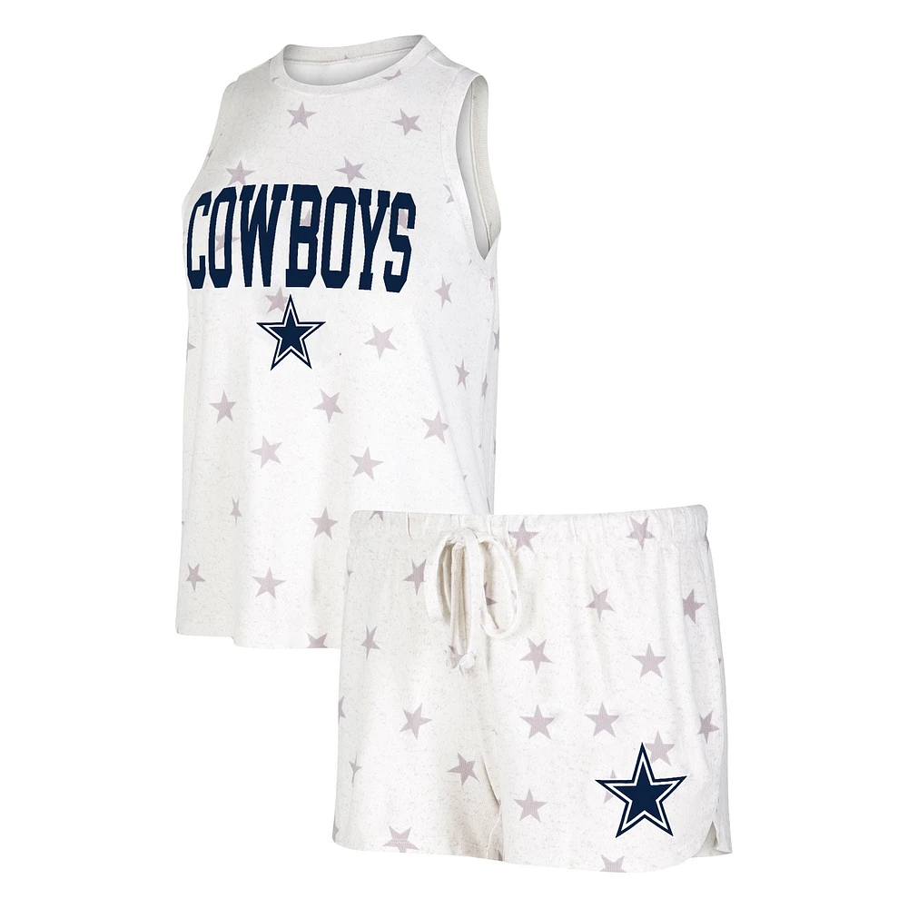 Women's Concepts Sport Cream Dallas Cowboys Agenda Tank Top & Shorts Set