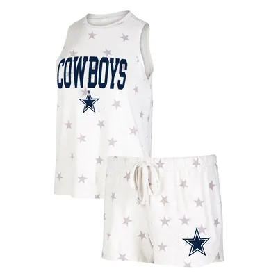 Ensemble débardeur et short pour femme Concepts Sport crème Dallas Cowboys Agenda