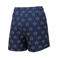 Ensemble de nuit Concepts Sport Dallas Cowboys Gauge pour femmes, débardeur court et short imprimé sur toute la surface