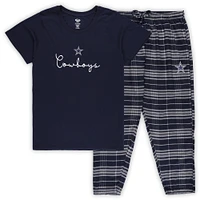 Women's Concepts Sport Dallas Cowboys Plus Script T-Shirt & Pants Sleep Set