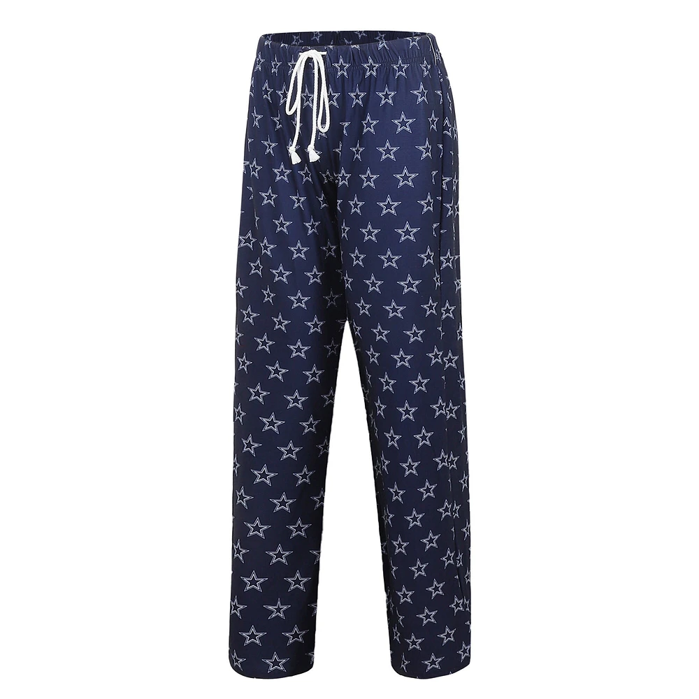 Women's Concepts Sport Navy Dallas Cowboys Gauge Allover Print Sleep Pants