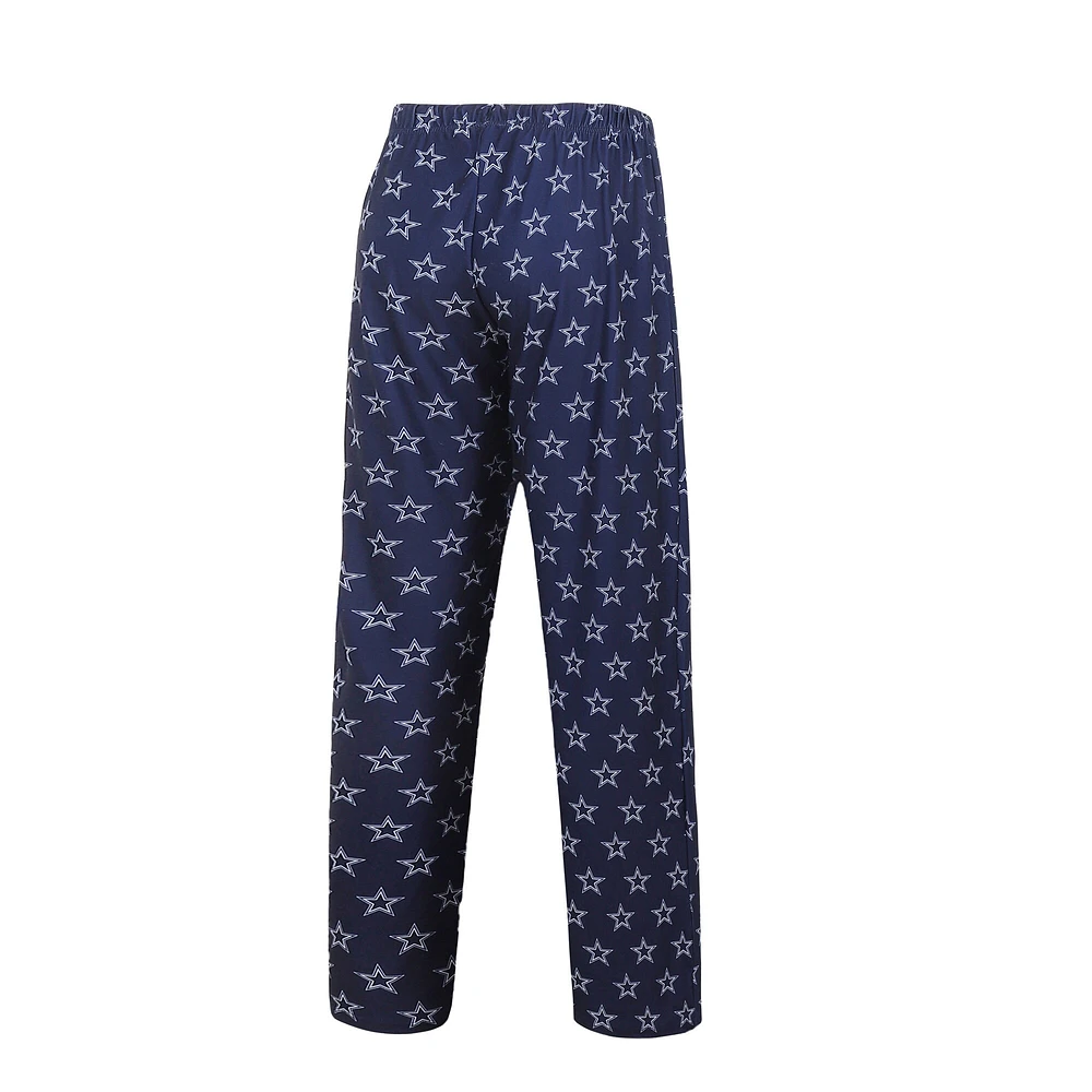 Pantalon de nuit à imprimé sur l'ensemble Dallas Cowboys Gauge Concepts Sport pour femme, bleu marine