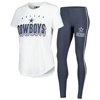 Ensemble t-shirt et legging Sonata des Cowboys de Dallas Concepts Sport crème pour femme