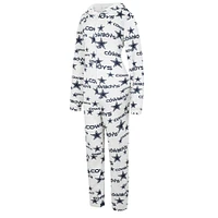Concepts Sport pour femmes Blanc Dallas Cowboys Docket Sweat à capuche entièrement zippé Union Suit