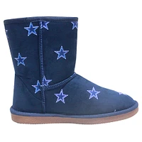 Bottes Cuce bleu marine Dallas Cowboys avec logo intégral pour femmes