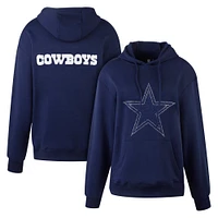 Sweat à capuche avec logo en strass pour femmes Cuce Navy Dallas Cowboys