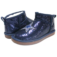 Women's Cuce  Navy Dallas Cowboys Sequin Ankle Boots