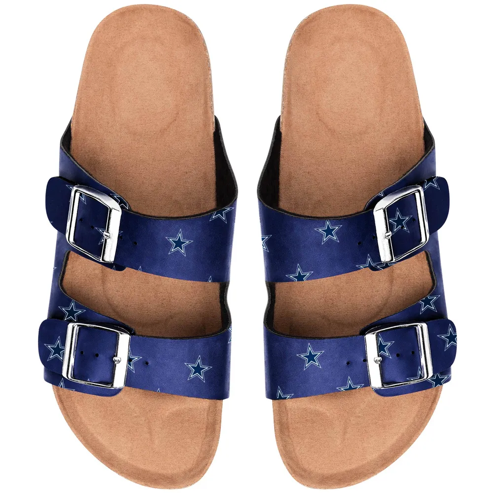 Lids Dallas Cowboys Women's Mini Print Double Buckle Sandal