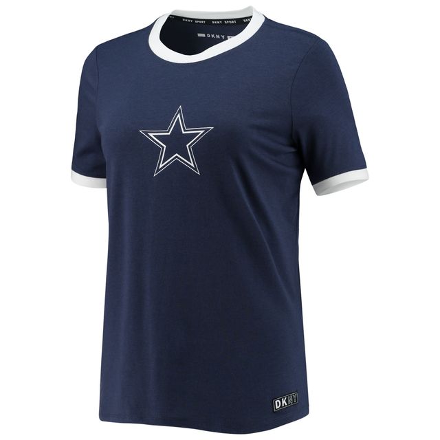 Women's DKNY Sport Navy Dallas Cowboys Charlotte Tri-Blend T-Shirt